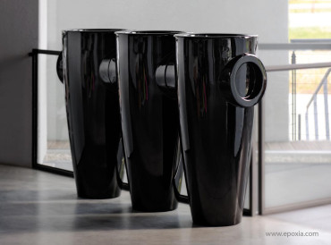 Grands pots Humprey noir laqué
