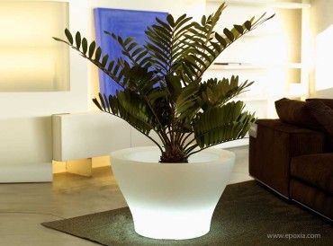 Grand pot lumineux Centro Alto Llum blanc