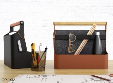 Boite à outils YouMe, poignée bois et habillage feutre (options)