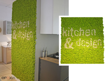Signalétique végétale, jardin vertical personnalisé Lichen Logo