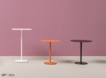 Table et mange-debout collection Stylus, finition epoxy au choix