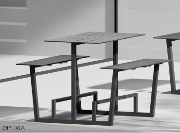 Collection de tables indoor ou outdoor Mondrian par Corbetta
