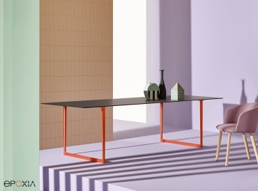 Table de réunion Toa, piètement couleur
