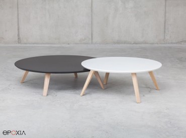 Tables basses pieds bois Oblique
