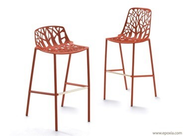 Tabourets de bar Forest finition Corail 