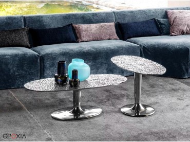 Tables basses vintage Next en aluminium par Gervasoni