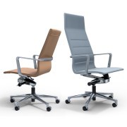 Fauteuil Direction Valea, basculant décentré, tissu ou cuir