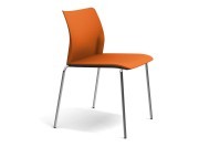 Chaise Adela 4 pieds, assise et dos tapissés