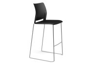 Tabouret Adela assise et dos en polypropylène