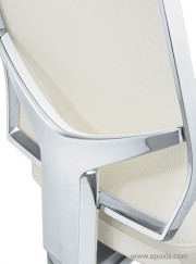 Détail dossier résille blanc
