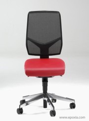 Fauteuil Giroflex rouge sans accoudoirs et dossiser résille
