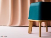 Détail tabouret Abisko 45 piètement bois 