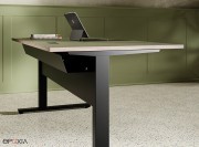 Bureau Adema+ avec goulotte et voile de fond
