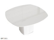 Table carrée Aero plateau mdf blanc