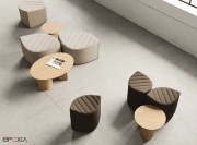 Collection chaise et poufs Ostoa