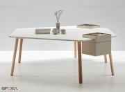 Bench Hexagonale 2 postes Tknika, avec caissons suspendus