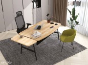 Bureau Manager Alto galbé, avec extension latérale