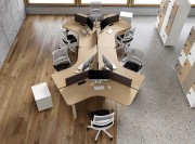 Bureaux Atreo 6 places, en étoiles