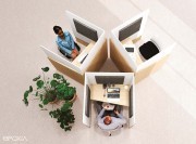 Cabines de confidentialité Calme, assise bureau
