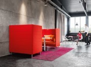 Canapés pour espace de réunion en Openspace avec revêtement capitonné