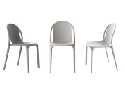 Chaise outdoor en plastique recyclé, 3 coloris disponibles