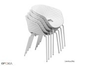 Fauteuil empilable Uni Ka 594, coque polypropylène