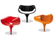 Fauteuils d'accueil Perillo, laqués. Nombreux coloris