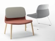 Fauteuil Lounge Klik, pieds bois ou métal