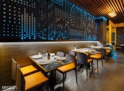 Panneau suspendu acoutisque Eco wall, découpe à l'emporte-pièce