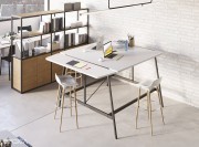 Espace de coworking collection Alto avec plateau H.105 cm