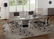 Table de réunion avec écrans de protection Safe, typologie 2