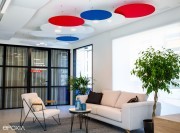 Panneaux acoustiques suspendus ECOcloud ronds