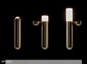 La version applique de la lampe ISP, tube lumineux dans son fourreau en laiton