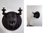 Applique Corrado en céramique veloutée noire