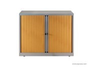 Armoire à rideaux avec structure coloris alu