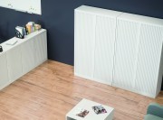 Armoire à rideaux Classif, hauteur 198 cm, décor uni