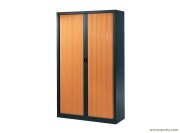 Armoire à rideaux Generic + corps anthracite / rideaux pommier