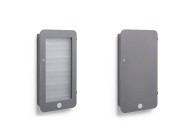 Armoire Zenit, salle de classe, pour téléphones portables, porte pleine ou verre. Finition gris