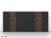 Armoire mi hauteur avec niches bois collection Aba Jour