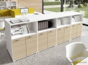 Armoires de rangement avec niche et portes battantes