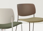 Chaises visiteur Aryn, assise tapissée