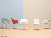 Collection Fauteuils et Chaise Babila, piètements bois et luge