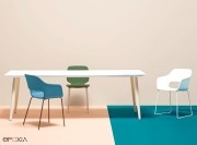 Collection Babila Fauteuils et Chaise par Pedrali
