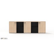 Meuble bas Aba Jour avec niches noires