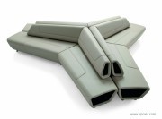 Bancs d'attente modulaires Kaleido mono-couleur