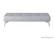 Banc en cuir blanc Leeon