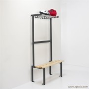 Banc vestiaire unilatéral Tertio BEV+ avec étagère à chapeaux