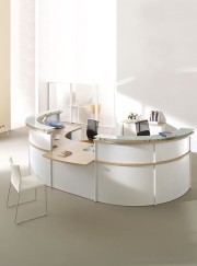Banque d'accueil collection Obade blanc