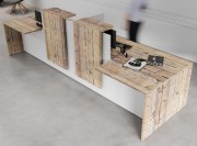 Banque d'accueil avec pmr Fifty Fifty timber