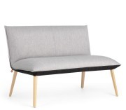 Banquette duo lounge Soft tissu bicolore